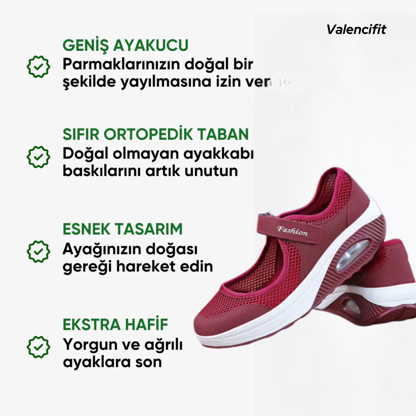ValenciFit Full Ortopedik Kadın Ayakkabısı (VL-K158)