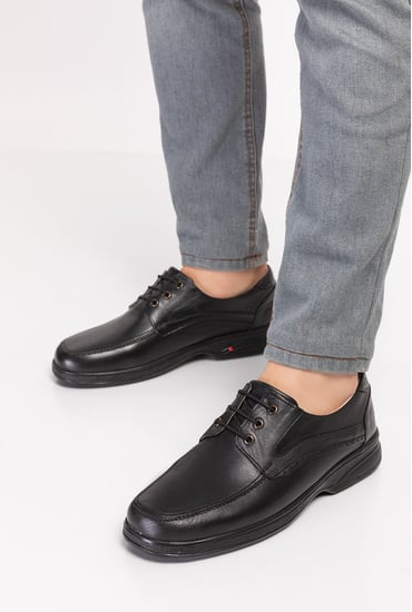 Valencifit Class Bağcıklı Ortopedik Deri Erkek Ayakkabı (Dia-102)