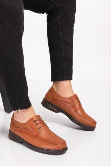 Valencifit Class Bağcıklı Ortopedik Deri Erkek Ayakkabı (Dia-102)