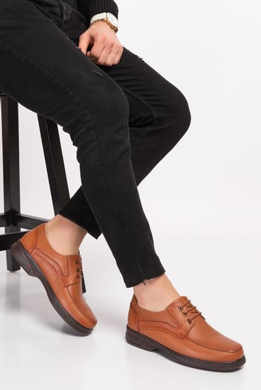 Valencifit Class Bağcıklı Ortopedik Deri Erkek Ayakkabı (Dia-102)